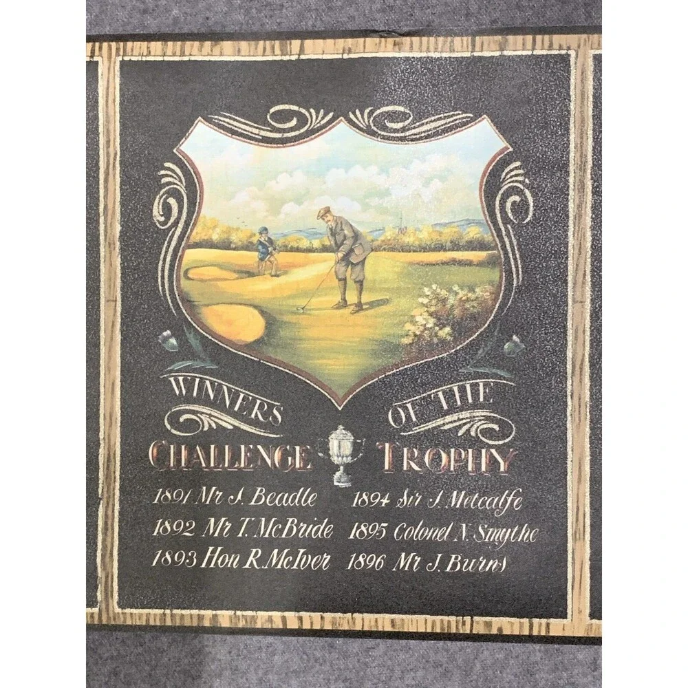 GOLF COURSES TOURNAMENTS GOLFING EQUIPMENT AND WINNERS WALLPAPER BORDER 3 Rolls